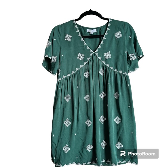 LUCY AVENUE BOHO PEASANT DRESS - Picture 1 of 8